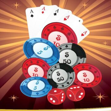 Standard Backdrop - Casino Chips with Aces