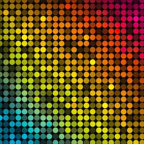 Standard Backdrop - Coloured Disco Dots
