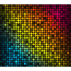 Standard Backdrop - Coloured Disco Dots