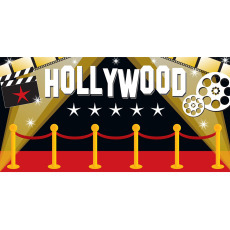 Themed Backdrops Large - Hollywood Red Carpet