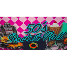 Themed Backdrops Large - Rock & Roll