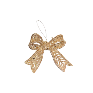 gold bow Christmas ornament