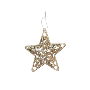 Christmas Ornaments - Gold Star - Mesh