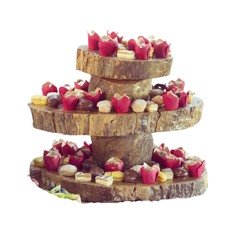 rustic cake stand